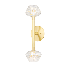 Load image into Gallery viewer, Hudson Valley 6142-AGB 2 Light Wall Sconce, Aged Brass