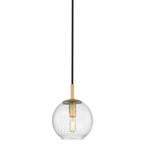 Local Lighting Hudson Valley 2007-AGB Cl 1 Light Pendant-Clear Glass, AGB PENDANT