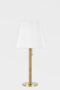 Hudson Valley MDSL513-AGB 1 Light Table Lamp, Aged Brass