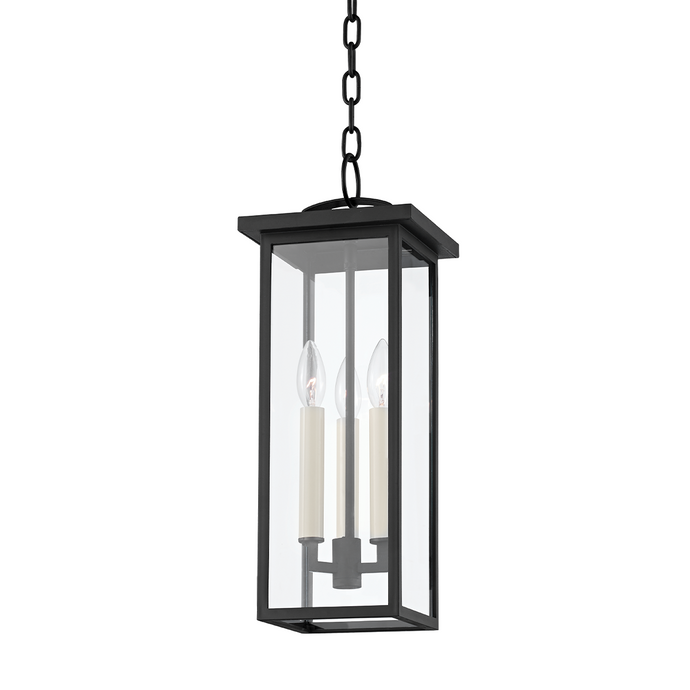 Troy F7520-TBK 3 Light Exterior Lantern, Aluminum And Stainless Steel