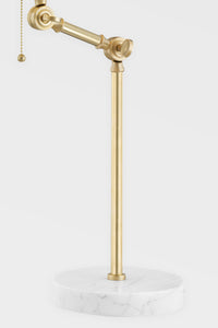 Hudson Valley MDSL151-AGB 2 Light Floor Lamp, Aged Brass