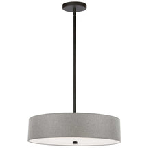 Load image into Gallery viewer, Dainolite 571-204P-MB-GRY 4LT Incandescent Pendant MB w/ Grey Shade