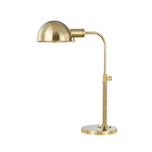 Load image into Gallery viewer, Hudson Valley MDSL520-AGB 1 Light Table Lamp, Aged Brass