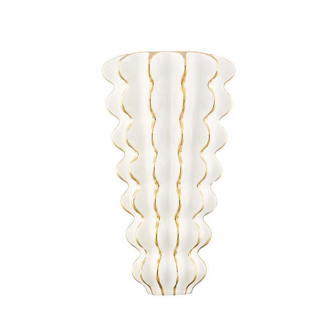 Corbett 394-02-CGW 2 Light Wall Sconce, Ceramic Gloss White