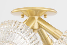 Load image into Gallery viewer, Hudson Valley 6144-AGB 4 Light Semi Flush, Aged Brass