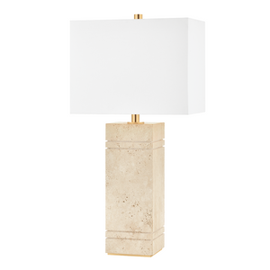 Hudson Valley L1620-AGB 1 Light Table Lamp, Aged Brass