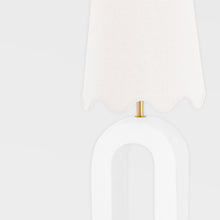 Load image into Gallery viewer, Mitzi HL685201-AGB/CMW 1 Light Table Lamp, Aged Brass/Ceramic Raw Matte White