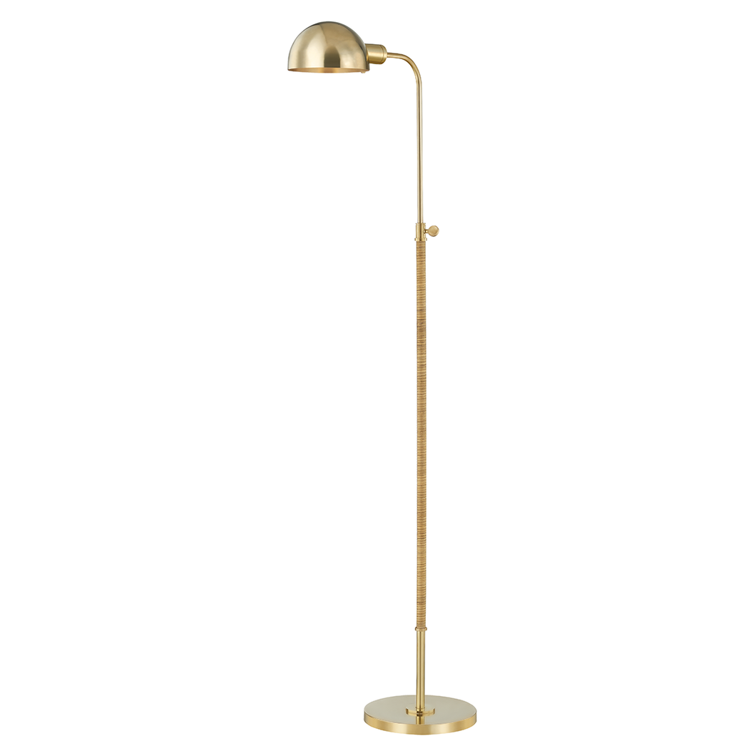 Hudson Valley MDSL521-AGB 1 Light Floor Lamp, Aged Brass