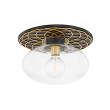 Load image into Gallery viewer, Hudson Valley 1418-AGB 1 Light Semi Flush, Aged Brass