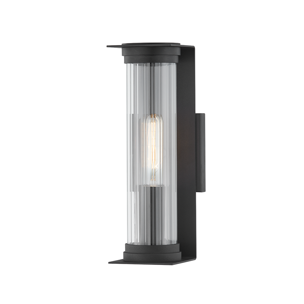 Troy B1321-TBK 1 Light Small Exterior Wall Sconce, Textured Black