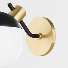 Load image into Gallery viewer, Mitzi H573101-AGB/SBK 1 Light Wall Sconce, Aged Brass/Soft Black
