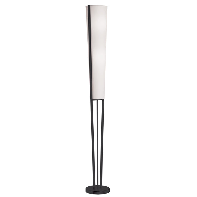 Dainolite 83323F-MB 2LT Incand Floor Lamp, MB w/ WH Shade