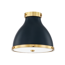 Load image into Gallery viewer, Hudson Valley MDS360-AGB/DBL 2 Light Flush Mount, Aged Brass/Darkest Blue