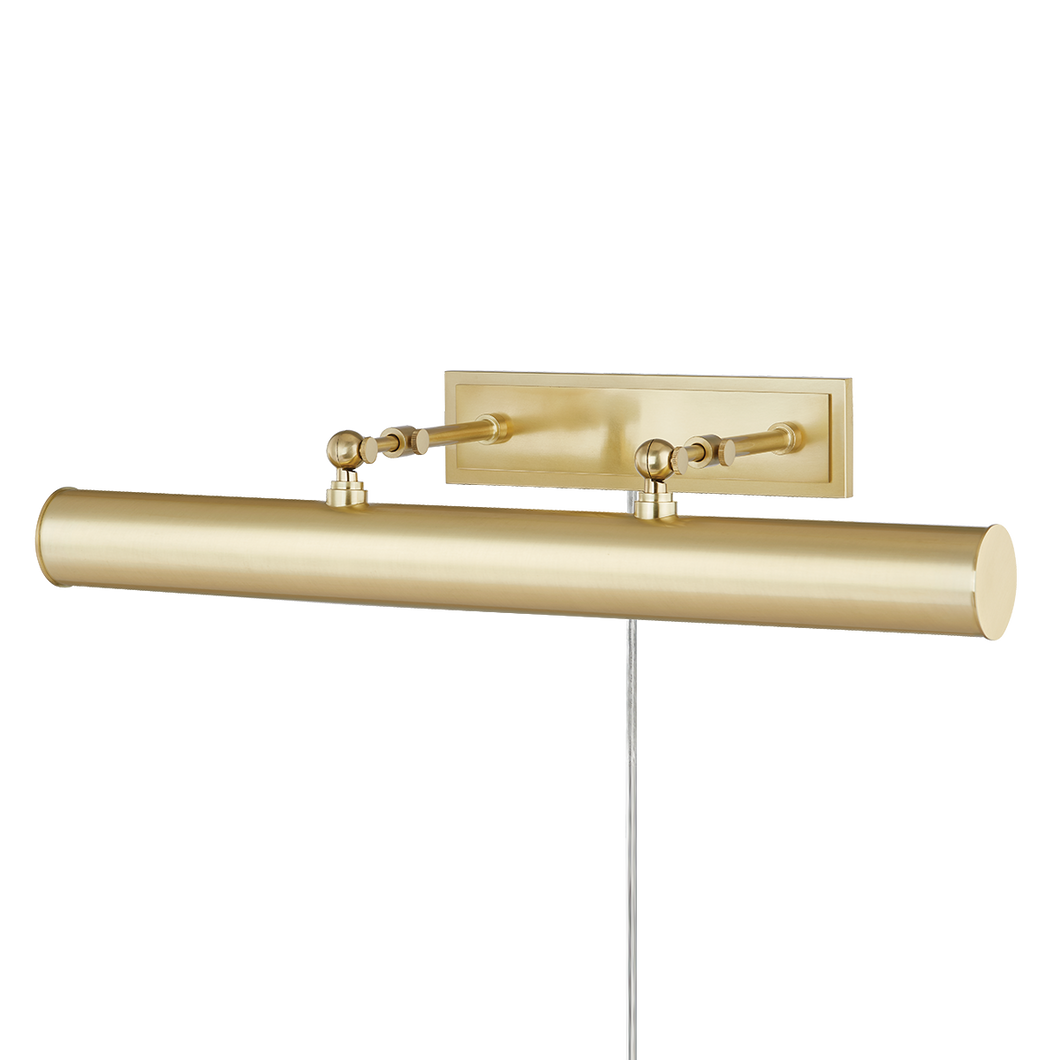 Mitzi HL263203-AGB 3 Light Picture Light With Plug, Aged Brass
