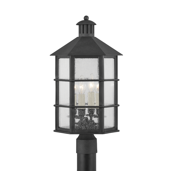 Troy P2522-FRN 4 Light Exterior Post, French Iron