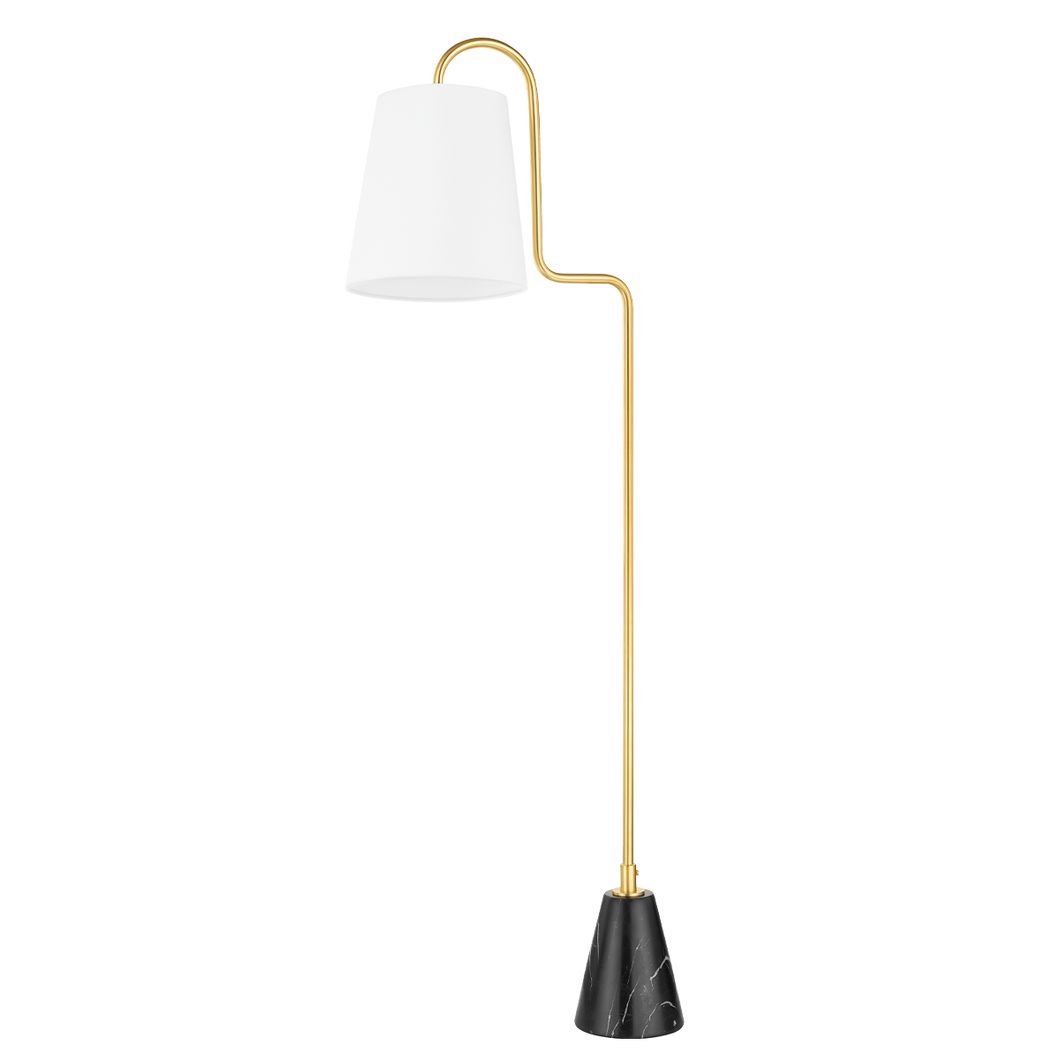 Mitzi HL539401-AGB 1 Light Floor Lamp, Aged Brass