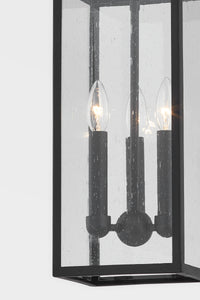 Troy F2066-FOR 3 Light Exterior Lantern, Forged Iron