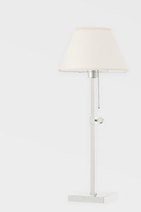 Hudson Valley MDSL132-PN 1 Light Table Lamp, Polished Nickel
