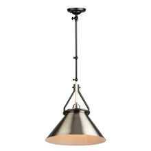 Load image into Gallery viewer, Artcraft AC11242NB Brydon 1 Light Sconce/Pendant Black and Brushed Nickel