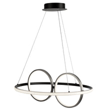 Load image into Gallery viewer, Artcraft AC6671NB Gemini 32W LED Pendant, Black and Nickel