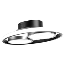 Load image into Gallery viewer, Artcraft AC6672NB Gemini 18W LED Flush Mount, Black and Nickel