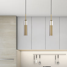 Load image into Gallery viewer, Dainolite LUN-1LEDP-AGB 6W Pendant, Aged Brass Finish w/ CLR Glass