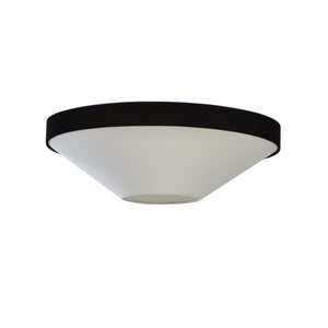 Dainolite PIA-213FH-MB-BW 3LT Incand Flush Mount, MB with BK/WH shade