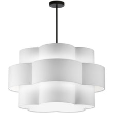 Load image into Gallery viewer, Dainolite PLX-284C-MB-WH 4LT Incandescent Chandelier, MB w/ White Shade