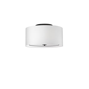 Dainolite POR-163FH-MB-WH 3LT Incand Flush Mount, MB with WH Shade
