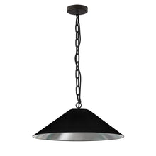 Load image into Gallery viewer, Dainolite PSY-M-MB-697 1LT Incandescent Pendant, MB w/ BK/SLV Shade