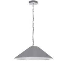 Load image into Gallery viewer, Dainolite PSY-M-PC-835 1LT Incandescent Pendant, PC w/ GRY Shade