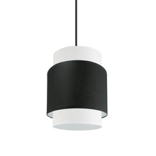 Load image into Gallery viewer, Dainolite PYA-141P-MB-BW 1LT Incandescent Pendant, MB w/ BK&amp;WH Shade