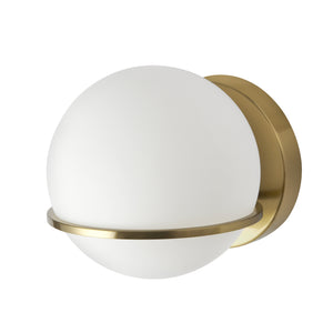 Dainolite SOF-61W-AGB 1LT Halogen Wall Sconce, AGB with WH Opal Glass