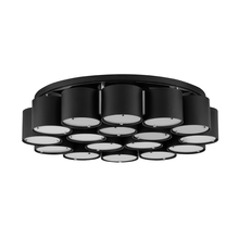 Load image into Gallery viewer, Corbett 393-26-SBK/SS 17 Light Flush Mount, Soft Black With Stainless Steel