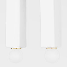 Load image into Gallery viewer, Mitzi H685102-AGB/CMW 2 Light Wall Sconce, Aged Brass/Ceramic Raw Matte White