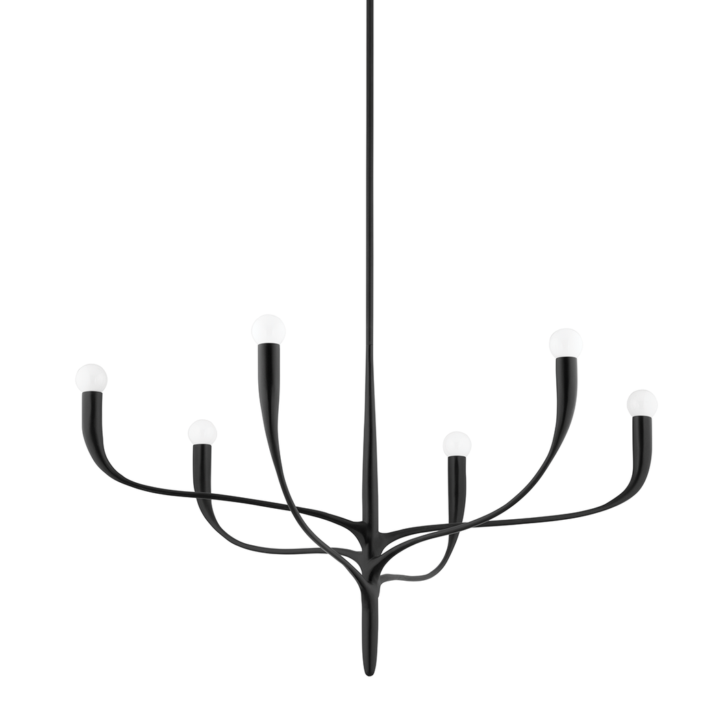 Hudson Valley 9606-AI 6 Light Chandelier, Aged Iron