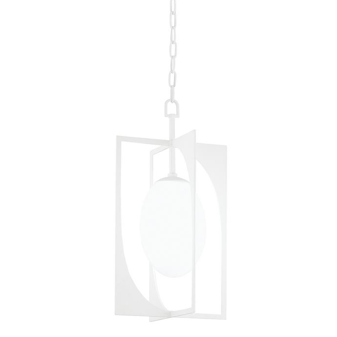 Troy F1213-GSW 1 Light Small Lantern, Gesso White