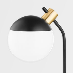 Mitzi HL573201-PN/SBK 1 Light Table Lamp, Polished Nickel/Soft Black