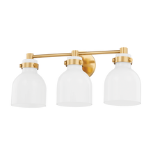 Load image into Gallery viewer, Mitzi H649303-AGB 3 Light Bath Vanity, Aged Brass