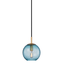 Load image into Gallery viewer, Local Lighting Hudson Valley 2007-AGB Bl 1 Light Pendant-Blue Glass, AGB PENDANT