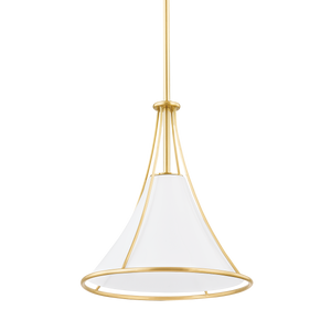 Mitzi H645701S-AGB 1 Light Small Pendant, Aged Brass