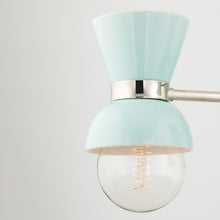 Load image into Gallery viewer, Mitzi H469101-PN/CRB 1 Light Wall Sconce, Polished Nickel/Ceramic Gloss Robins Egg Blue