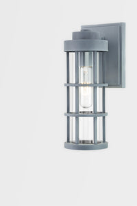 Troy B2041-TBK 1 Light Small Exterior Wall Sconce, Aluminum And Stainless Steel