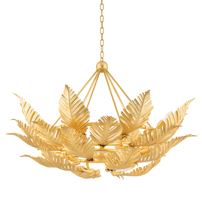 Corbett 317-412-GL Tropicale 12 Light Large Pendant, Gold Leaf