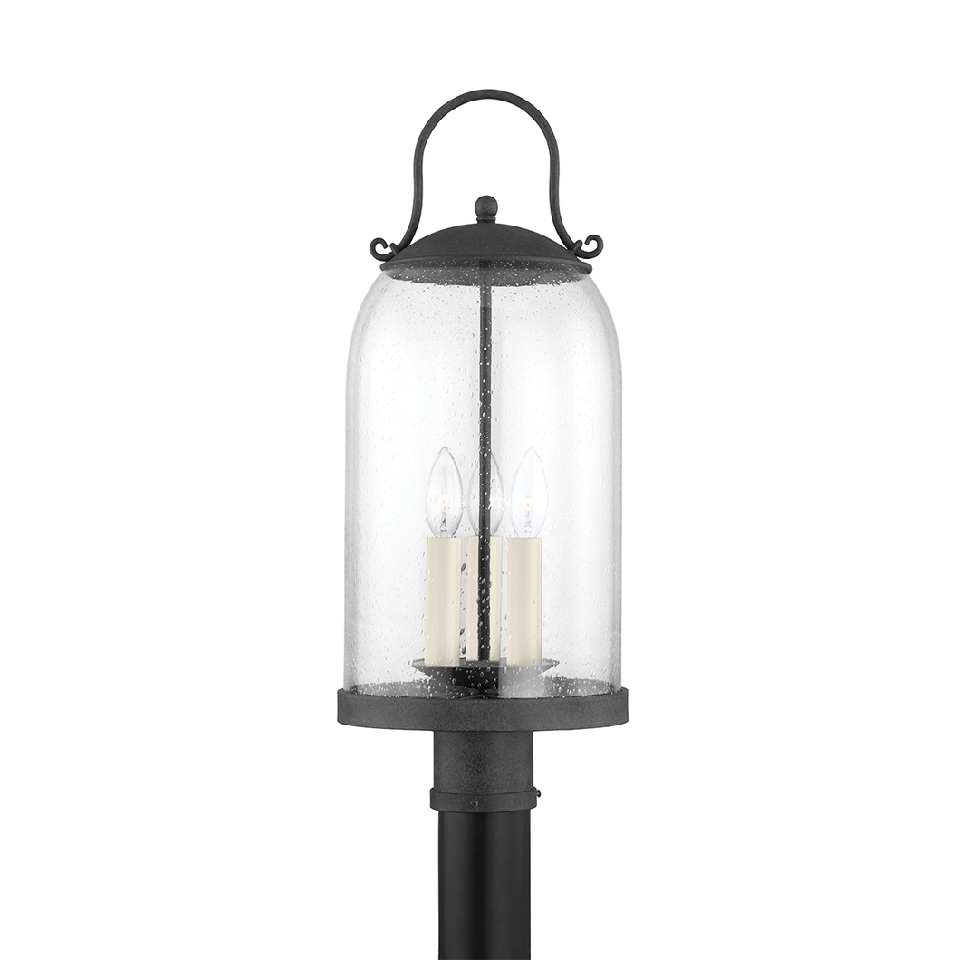 Troy P5187-FRN 3 Light Exterior Pendant, French Iron