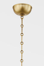 Load image into Gallery viewer, Hudson Valley MDS362-AGB/OW 3 Light Large Pendant, Aged Brass/Off White