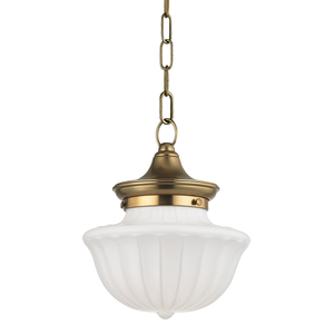 Hudson Valley 5009-Agb 1 Light Small Pendant, AGB