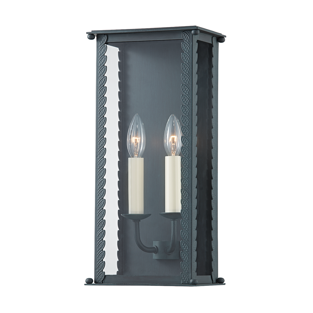 Troy B6712-VER 2 Light Medium Exterior Wall Sconce, Aluminum And Stainless Steel