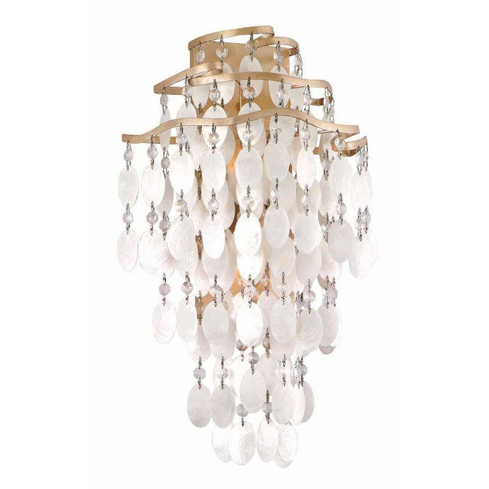 Local Lighting Corbett 109-12-Dolce 2Lt Wall Sconce, CHAMPAGNE LEAF Wall Sconce