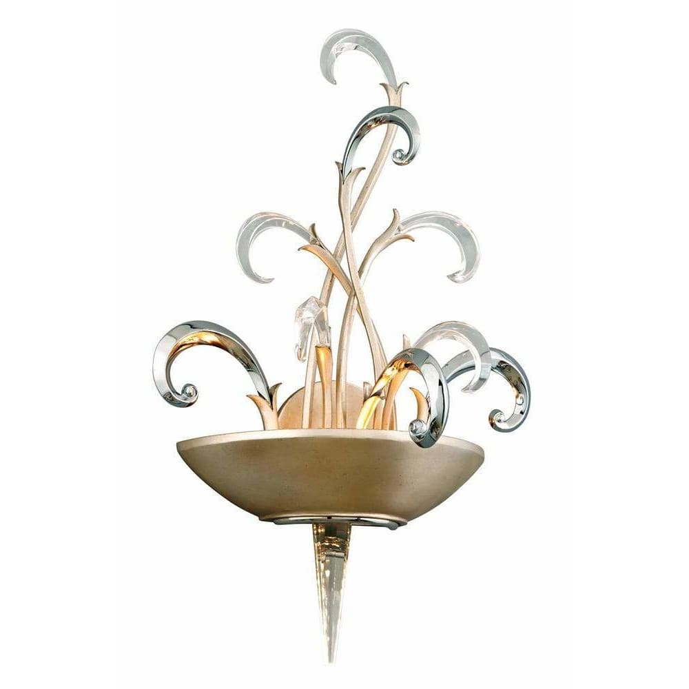 Local Lighting Corbett 156-12-Crescendo 2Lt Wall Sconce, TRANQUILITY SILVER LEAF Wall Sconce